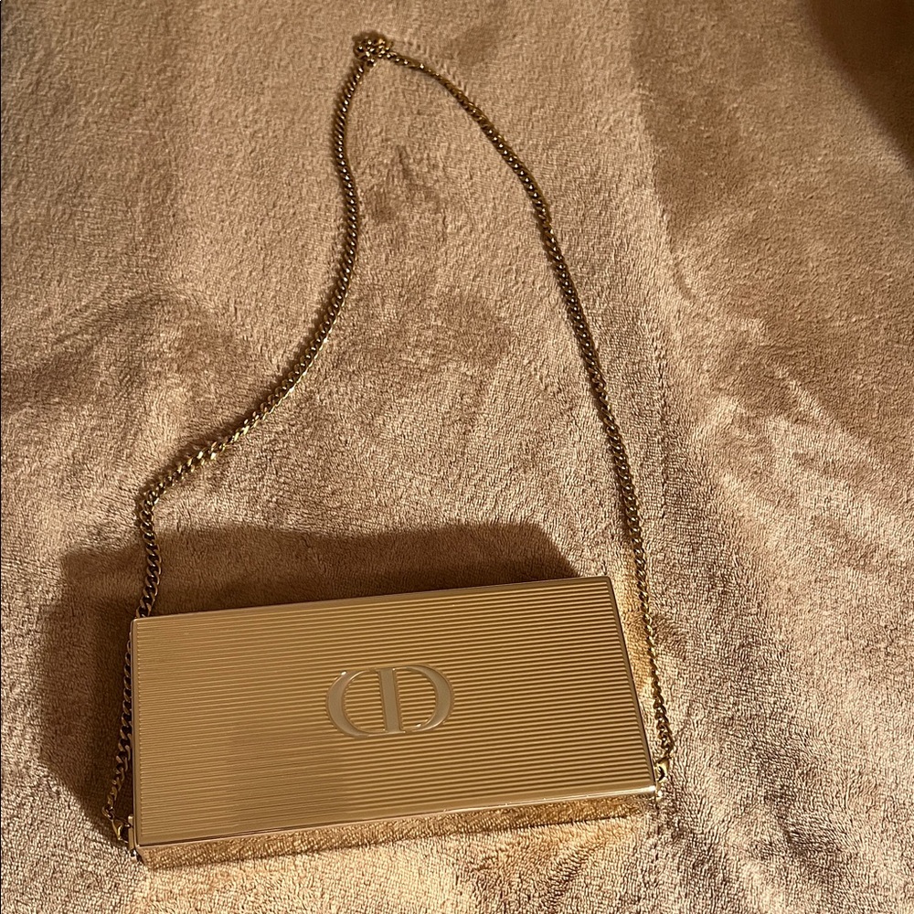 Dior Gold Clutch with Chain